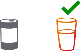 Ilustración donde se elige un vaso de agua en vez de una soda
